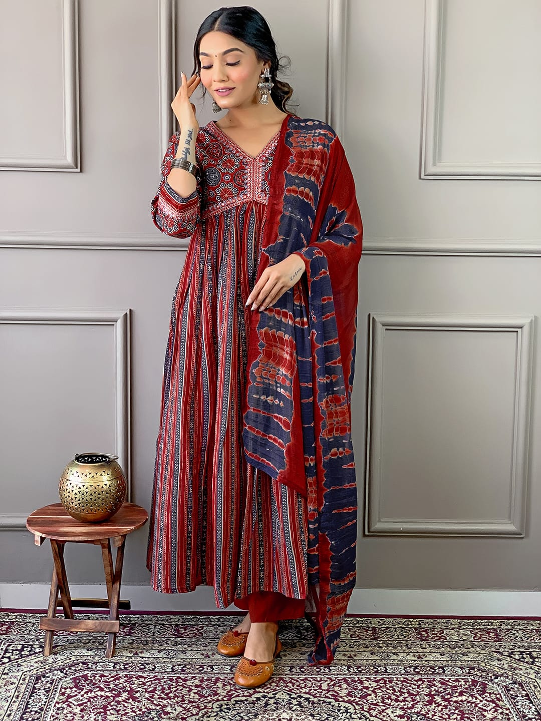 kalaai Designer Alia Cut Cotton Printed Kurti With Bottom Dupatta Wholesalers In Delhi